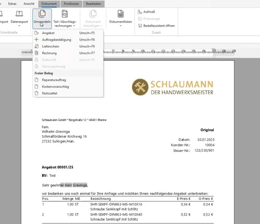 Umwandeln von Dokumenten